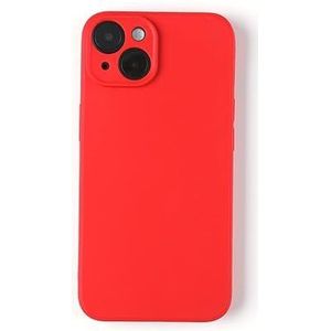 PASUTO Compatible avec iPhone 14 Case Liquid Silicone Cover Full Body Protective Cover Shockproof Slim Phone Case Anti-Scratch Soft Microfiber Lining 6.1 inch Rouge