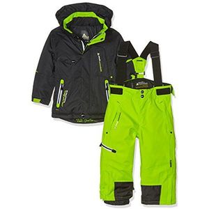 Peak Mountain Ecosmic Skipak voor jongens, zwart/limoengroen