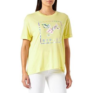 Replay t-shirt dames, citroengeel 712