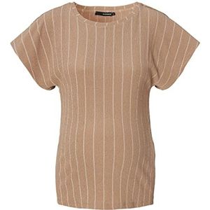 SUPERMOM T-shirt voor dames, korte mouwen, gestreept, tijgeroog - P914, 34, tijgeroog p914