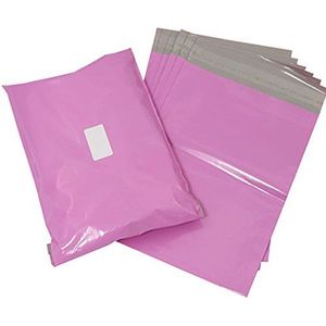 triplast 17 x 56 cm enveloppen van kunststof - roze (100 stuks)