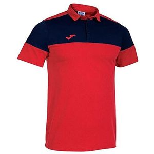 Joma Crew V T-shirt heren, rood/marineblauw
