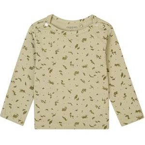 Noppies Guia unisex baby T-shirt met lange mouwen en all-over print, Mosgrijs - N202