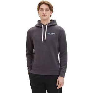 TOM TAILOR herensweater-hoodie met logoprint, 20000 - Wit