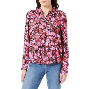 VERO MODA Damesblouse Vmbea LS WVN GA Zwart/AOP: Omni, S, Zwart/AOP: Omni, S, Zwart/AOP: Omni