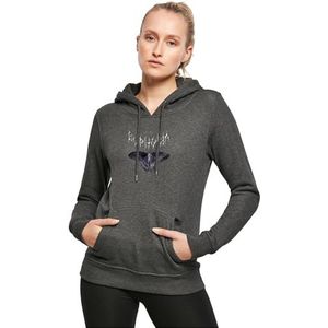 Miss Tee Mst043-euphoria dames hoodie sweatshirt (1 stuk), Houtskool.