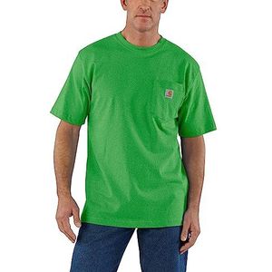 Carhartt Workwear Pocket Korte Mouwen Professioneel T-shirt voor heren, Olijfgroen