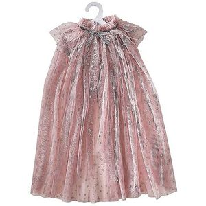 Ginger Ray Meisjes Blush Pink & Silver Sparkle Fairy Princess cape voor kerstkostuum feestjes