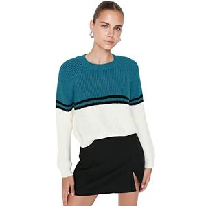 Trendyol Colorblock Regular Pullover Trainingspak voor dames (1 stuk), Blauw