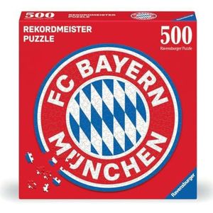 Ravensburger Puzzle 17115 17452-FC Logo 500 stukjes ronde puzzel FC Bayern München voor volwassenen en kinderen vanaf 14 jaar