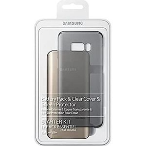 Samsung EB-WG95EBBEGWW Set voor Galaxy S8+ met transparante beschermhoes + externe batterij 5,2 A snel opladen + beschermfolie