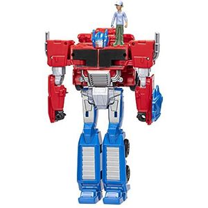 Transformers EarthSpark, 20 cm Spin Changer Optimus Prime figuur met 5 cm Robby Malto figuur, vanaf 6 jaar
