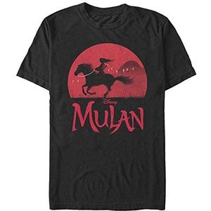 Disney Mulan: Live Action Mulan Sunset Organic T-shirt met korte mouwen Unisex T-shirt, zwart.