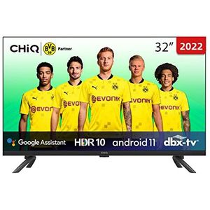CHiQ L32G7L, 80 cm (32 inch), Android Bord-TV, HDR, DBX-TV, Smart TV, Netflix, Prime Video, Youtube, WLAN 2.4/5G, Bluetooth, Chromecast, Google Assistant, DVB-T. /T2/S. 2, vs2022