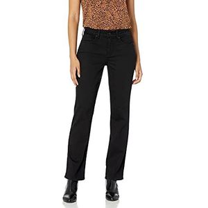 NYDJ Petite Marilyn Straight Fit Jeans voor dames, zwart.