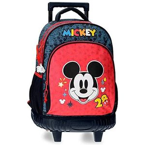 Disney Mickey Get Moving compacte rugzak met 2 wielen, meerkleurig, 32 x 45 x 21 cm, polyester, 28,9 l, meerkleurig, compacte rugzak met 2 wielen, Meerkleurig