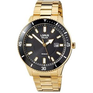 Lorus Heren analoog kwarts horloge met metalen armband RX308AX9, goud, armband, Goud, Armband