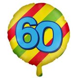 Happy Foil Ballonnen, 60 Jaar, 6 Stuk