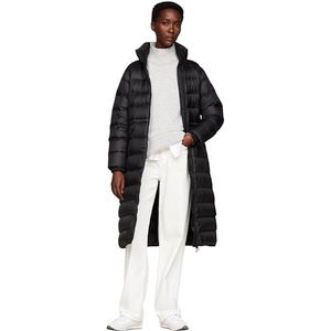 Tommy Hilfiger Manteau en duvet Funnel pour femme, longueur genou, Noir (Black), XS