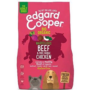 Edgard & Cooper Biologische droogvoer voor volwassen honden - rundvlees en kip 7 kg - vers, glutenvrij en eiwitrijk vlees