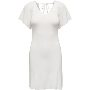 Only Onlleelo S/S V-Neck Dress Knt Noos Robe pour femme, Lait de poule (Eggnog), XXS