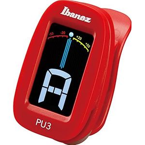 Ibanez PU3-RD chromatische stemapparaat met klem, rood