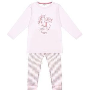 SALT AND PEPPER Meisjespyjama met paardenprint, pyjamaset voor meisjes, Pastel roze