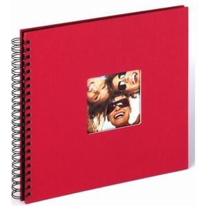 walther design fotoalbum rood 30x30 cm spiraal album met omslaguitsparing Fun SA-110-R