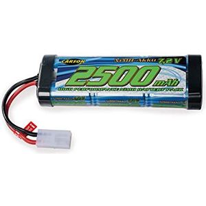 Carson 500608222 7,2 V/2500 mAh NiMH Race Battery TAM – oplaadbaar, met Tamiya-stekker, batterijpakket voor RC-auto, reservebatterij voor op afstand bestuurd voertuig, hoge kwaliteit, modelbouw