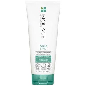 Biolage Balsem voor alle hoofdhuidtypes, vet, gevoelig, droog en gedefiberd, verrijkt met gefermenteerde thee en glycolzuur, Universal Conditioner, Scalp Sync, 200 ml
