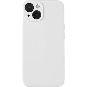 PASUTO Compatible avec iPhone 14 Case Liquid Silicone Cover Full Body Protective Cover Shockproof Slim Phone Case Anti-Scratch Soft Microfiber Lining 6.1 inch White