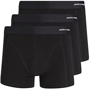 Jack & Jones Jacbasic Bamboo Trunks 3 Pack Noos Boxershorts voor heren, Zwart - Details: zwart