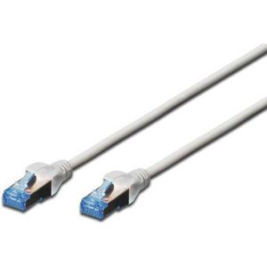 DIGITUS Cat 5e LAN-kabel, 10 m, CCA netwerkkabel met RJ45, SF/UTP, afgeschermd, Cat-6 en Cat-5 compatibel, grijs