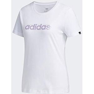 adidas Adi Int FL T-shirt voor dames, wit/donkergrijs