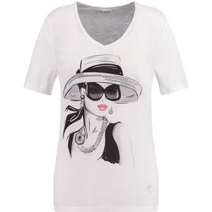 KEY LARGO Edda T-shirt met V-hals voor dames, Wit (1000)