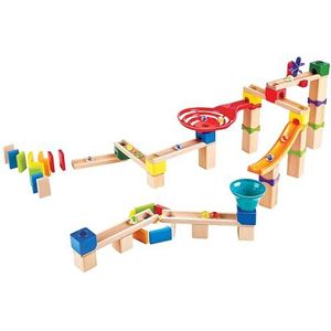 Hape Snelle kogelbaan met domino, houten kogelbaan, bouwspeelgoed, vanaf 3 jaar