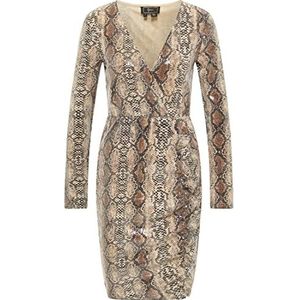 SIDONA Robe de soirée à paillettes pour femme 19223474-SI01, beige, taille XS, Robe de soirée à paillettes, XS