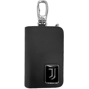 Juventus Sleutelhanger leer met ritssluiting voor afstandsbediening of sleutel met Icon Logo Label 131838, zwart., Taglia unica, hedendaags