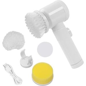AntDau71 - Elektrische roterende reinigingsborstel met 3 verwisselbare koppen Spin Scrubber Electric Cleaning Magic Brush voor het reinigen van keuken, badkuip, tegels, vloer