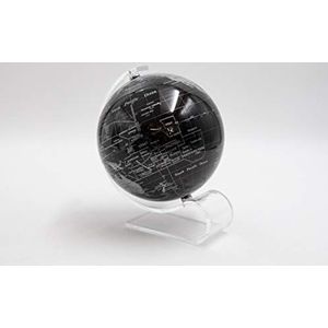 Mascagni 20T O452 Globe decoratieve terrester, acryl, diameter 13 cm, zwart