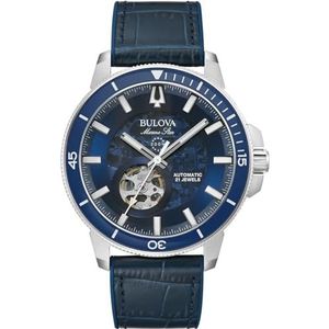 Bulova Automatic Watch 96A291, blauw, riem, Blauw, riem