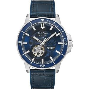Bulova Automatic Watch 96A291, blauw, riem, Blauw, riem