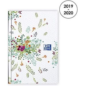 Oxford Kalender Flowers 2019 – 2020 van augustus tot augustus, 2 dagen per pagina, formaat 7, 4 x 11 cm, beige