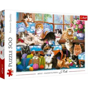 Katten Familie Puzzel (500 stukjes)