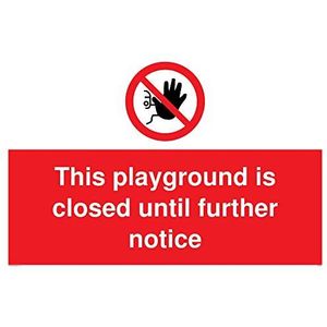 Deze playground is gesloten until further notitieboek vinyl sticker
