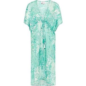 IZIA Kimono pour femme, Vert/blanc, XS