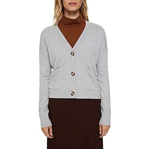 ESPRIT Dames gebreid vest, Lichtgrijs