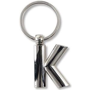 IF Metalen sleutelhanger met gepersonaliseerde alfabetletters, zilver., K