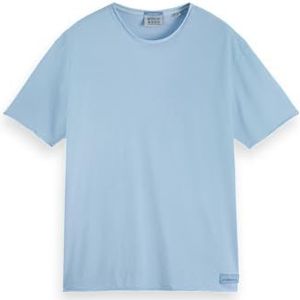 Scotch & Soda T-shirt Raw Edge Relaxed Fit, Spring Blue 420, XXL