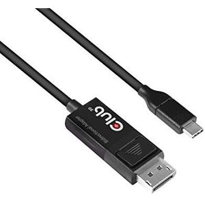 Club 3D Lengte USB-adapterkabel, 1,8 m, type C naar Displayport, 8K60Hz HDR, zwart, artikelnummer: CAC-1557